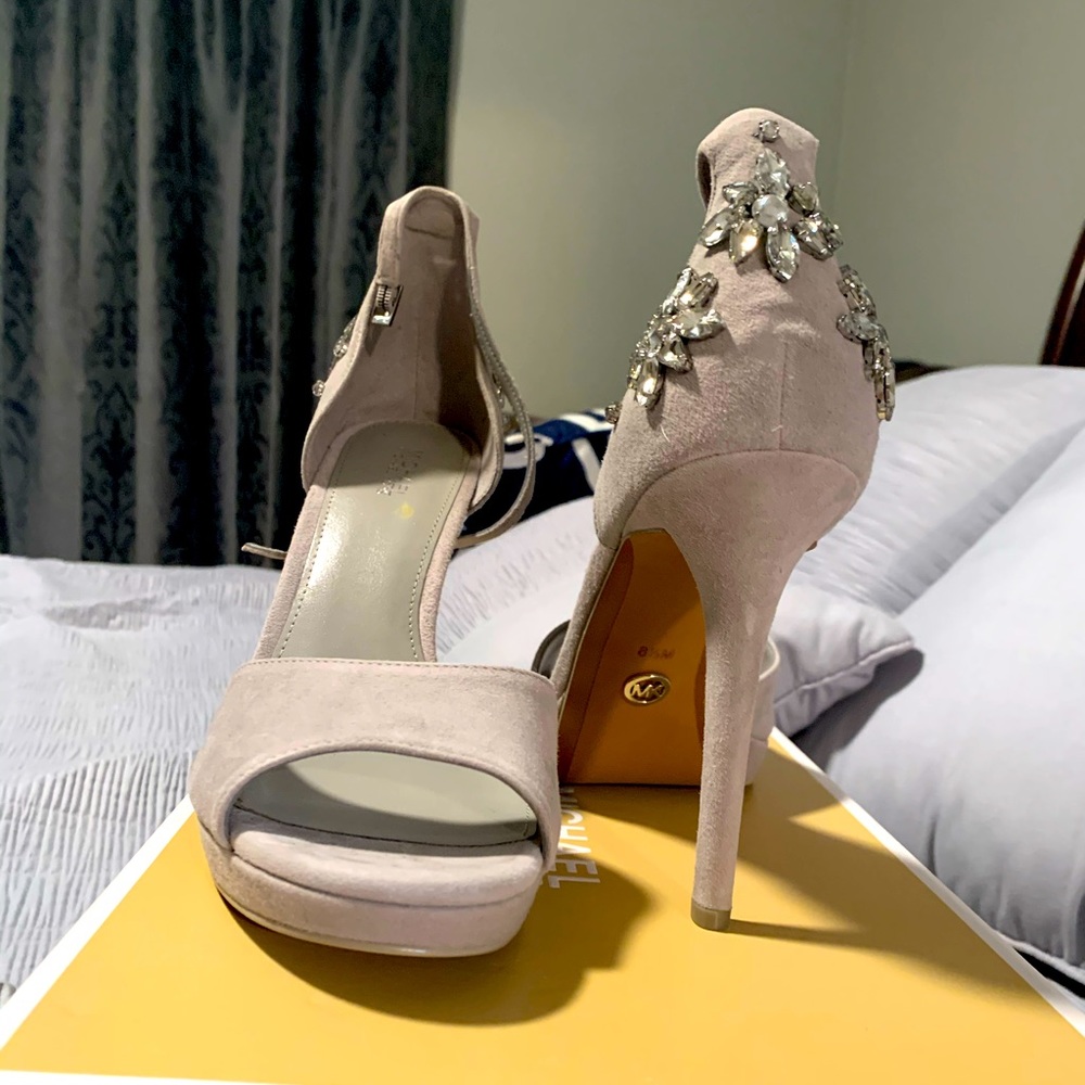 Patti platform suede heels
